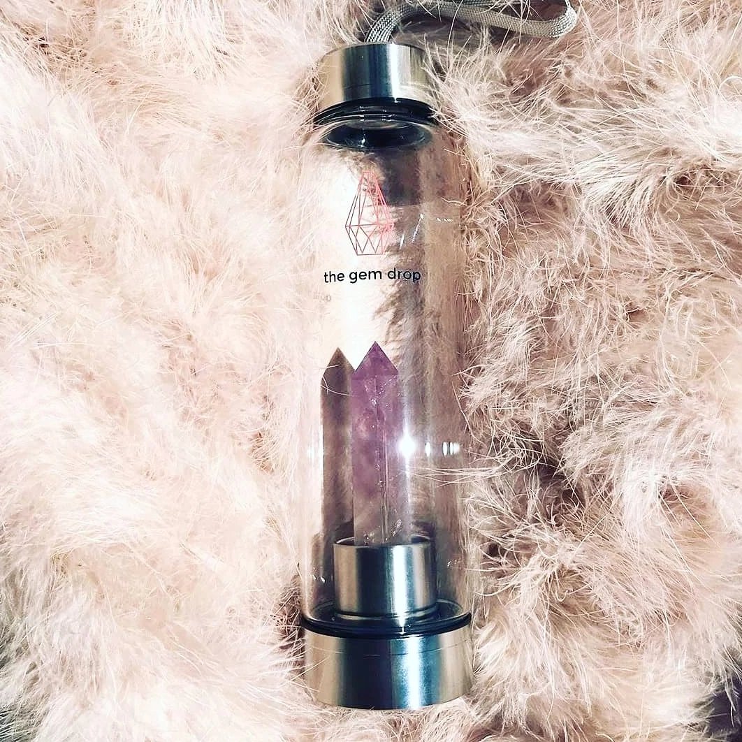 Amethyst Crystal Water Bottle - La Viola e Vittoria