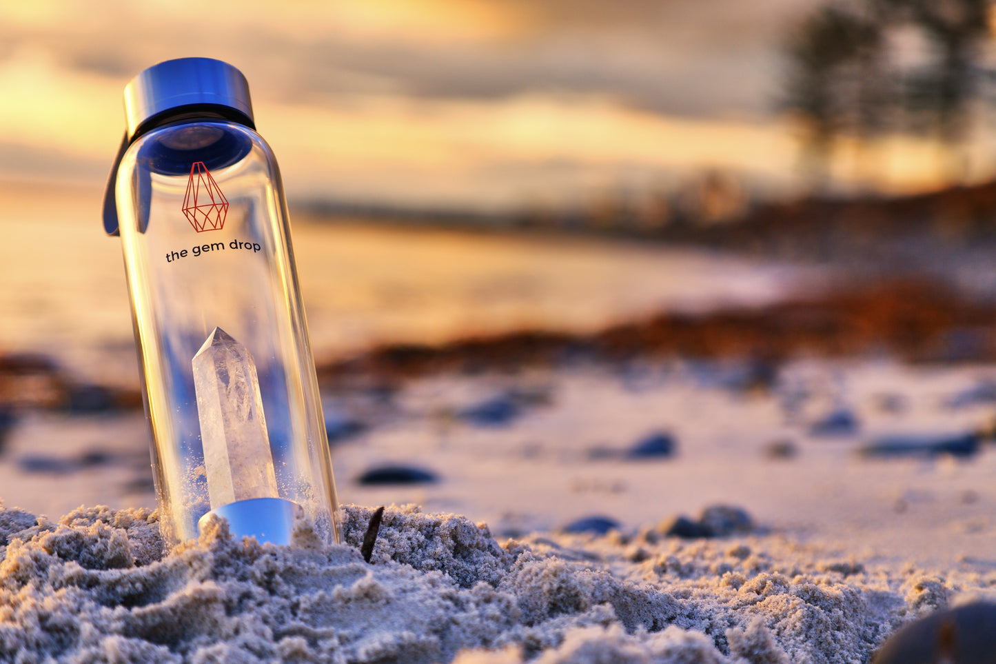 Clear Quartz Crystal Water Bottle Australia